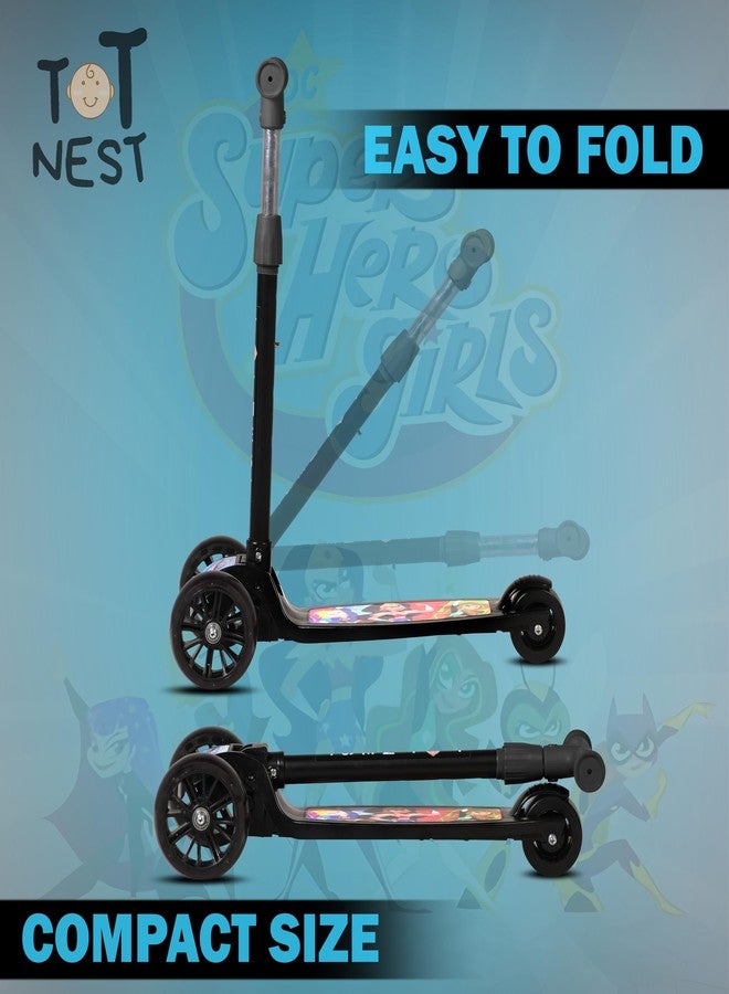 TOT NEST Scooter for Kids, 3 Wheel Kids Scooter Smart Kick Scooter with Foldable & Height Adjustable Handle & Extra-Wide LED PU Wheels & Brake, Skate Scooter for Kids (Wonder Girl Mix) - Image 3